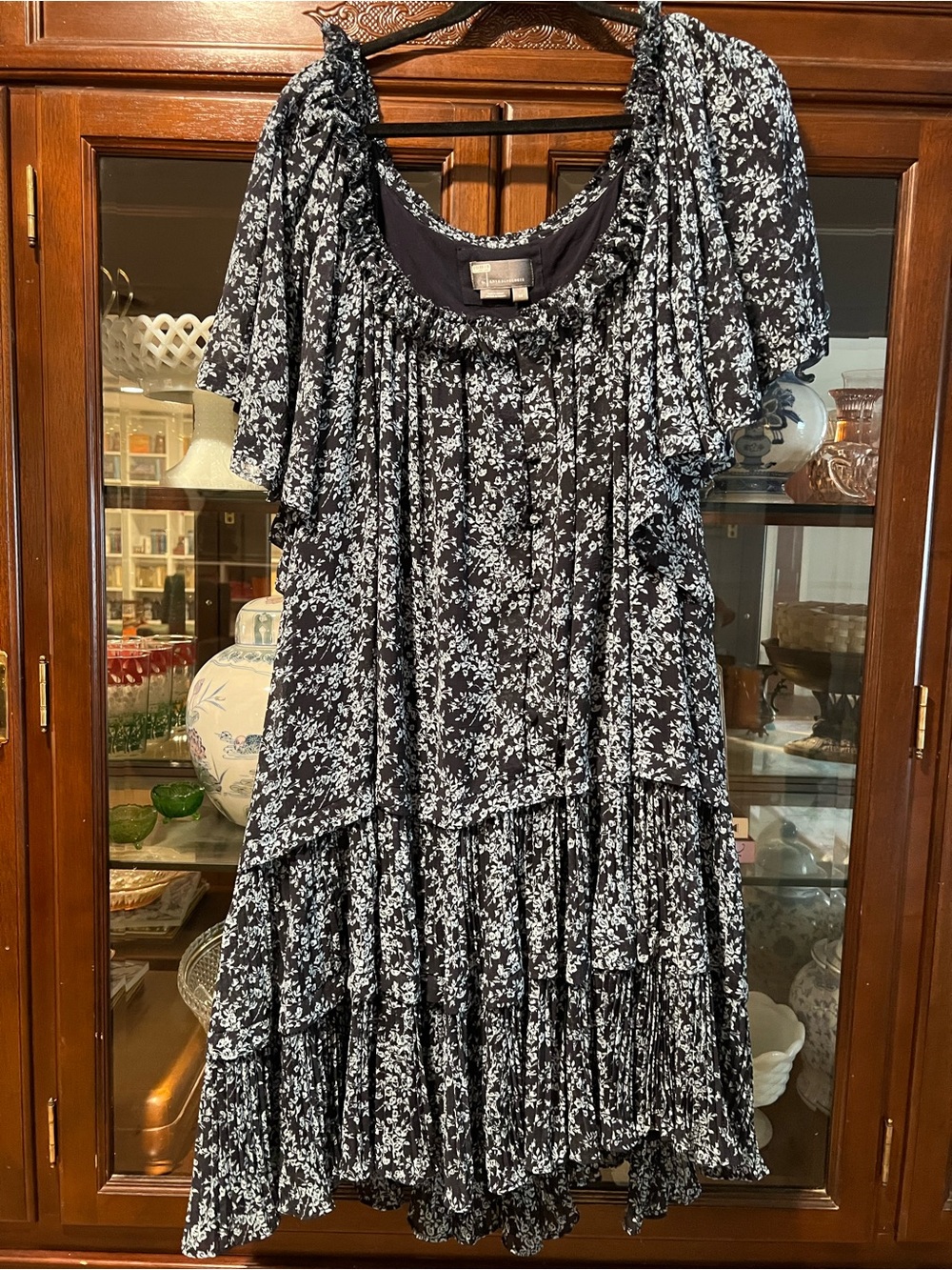 Anthropologie plus size flowy mini dress